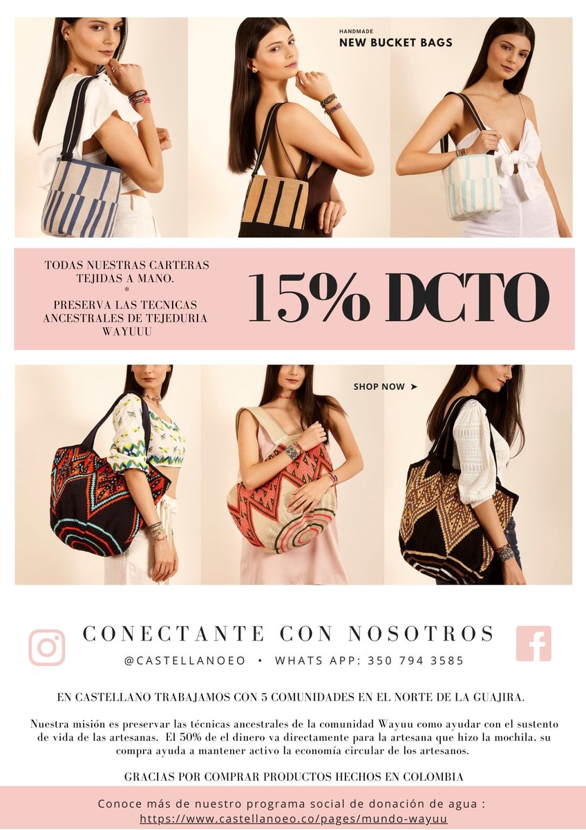 💗 Aprovecha, Hasta 30% DCTO! En pulseras y 15% DCTO carteras! - mailchi.mp/castellanoethn… castellanoeo.co