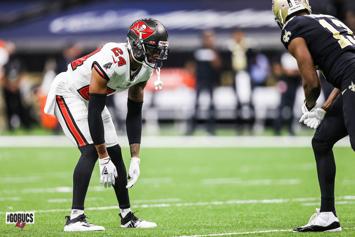 Buccaneers's tweet photo. .@Carlton_Lowkey held WR Michael Thomas to 17 receiving yards, the second lowest of Thomas' career.

#GoBucs https://t.co/zeztegLV2Y