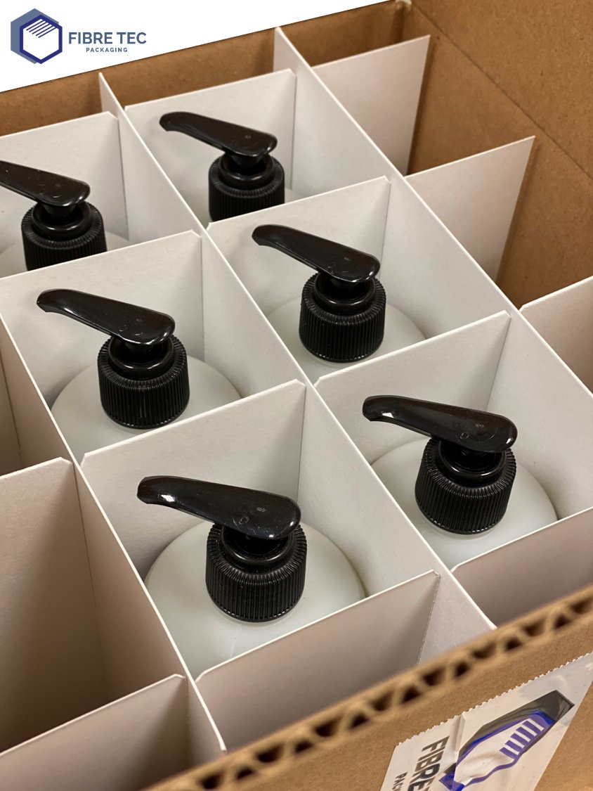 Cleanliness is of the utmost importance right now. Shipping hand soap without a partition is a slippery slope! Use <a href="/fibre_tec/">Fibre Tec Packaging</a>  partitions to keep your packages clean and safe. Don't let profits "slip" away. #Packaging #handsoap #Covid19safety #COVID19