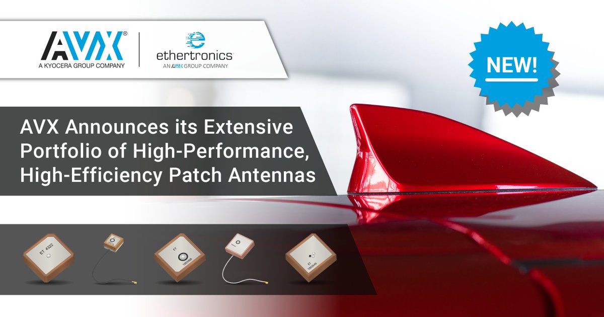 PSD_Global's tweet photo. AVX/Ethertronics' High-Efficiency ... https://t.co/qwz1B6mRYC
            @AVXCorp #antenna #Ethertronics #patchantenna #highefficiency #psd https://t.co/jkxATR9dFQ