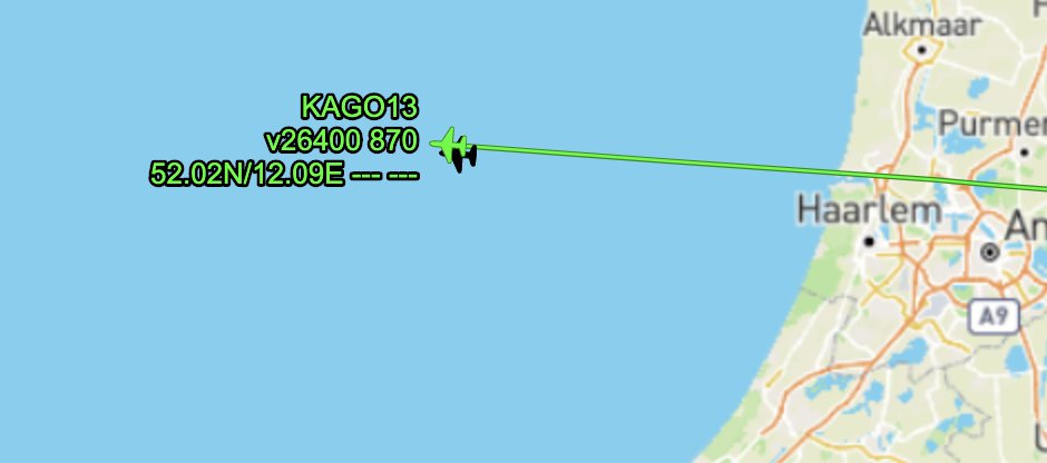 adnans's tweet photo. #KAGO11 and #KAGO13 on my ADS-B receiver, no GPS, but #flightaware  showed them just off the dutch coast. Nice! https://t.co/bjljrLLTVV