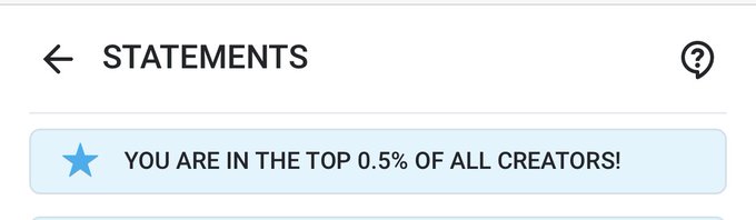 Come see why I&rsquo;m in the top .5% of all creators https://t.co/uqQog24F7V https://t.co/MJKdVjXVnC