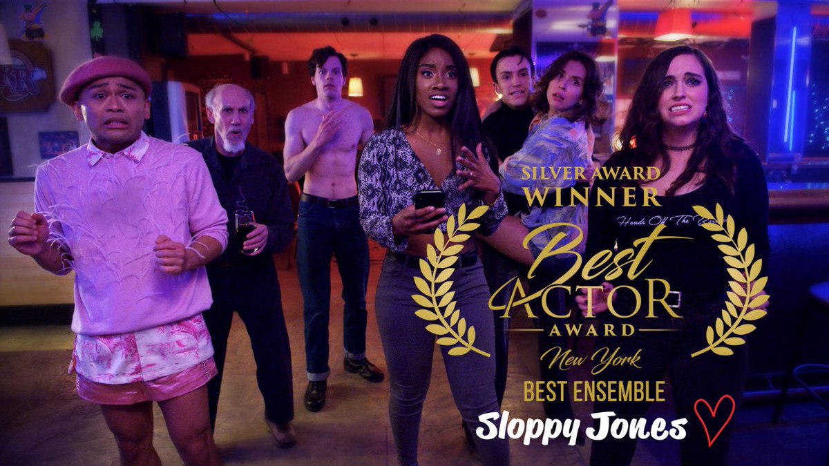 ShowSloppy's tweet photo. Sloppy Jones is excited to announce @lindakash won Best Actress in a Comedy + our Cast won Best Ensemble for their work in the Extended Cut! Thanks to our Mentors &amp; @OntarioCreates @OntarioDGC @CMF_FMC @ACTRAToronto @The_CMPA @WIFT @BestActorAward LINK https://t.co/ziOBAxyWEg 🔪 https://t.co/8KmvlyxgTA