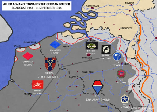 22 of 30:As we’ve described, these Airborne operations were largely cancelled, in part, because the Allied advance into Europe after the Normandy invasion was faster than anticipated so there wasn’t really time to prepare and plan a proper Airborne insertion.