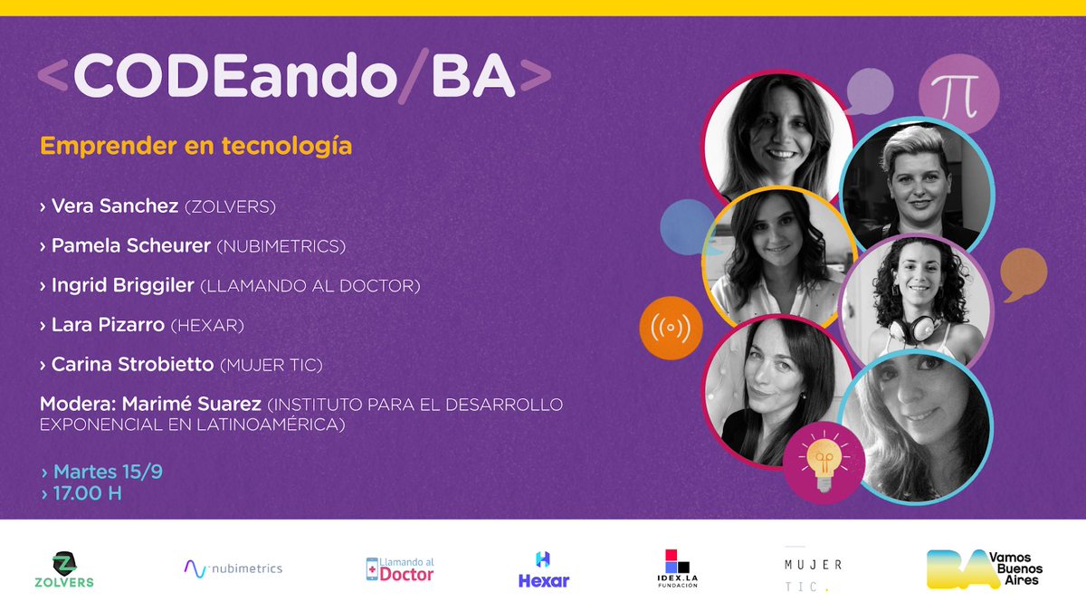 👇 MAÑANA 👇

Participá de CODEando BA, el evento virtual gratuito que reúne la experiencia de mujeres de distintos ámbitos vinculados a la tecnología👩‍💻

📅Martes 15 de septiembre - 17 hs
ℹ️Inscribite en bit.ly/codeandoBA

¡Te esperamos! 🔜
