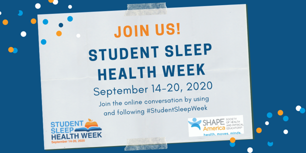 SHAPEAmerica's tweet photo. We’re partnering with the @AASMOrg in supporting the inaugural Student Sleep Health Week, highlighting the importance of healthy sleep habits. 

Did you know that 92% of parents state that sleep has a direct impact on their children’s physical health? #StudentSleepWeek https://t.co/Qt0y59Ub7K