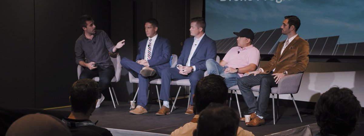 DroneDeploy's tweet photo. Industry pioneers from @Sundt, @kiewit, @rogersobrien, and @katerrainc detail building your drone program from start to finish in this #DDC19 session. https://t.co/AkRo0v8fGI Looking forward to more insights on drone use in #construction at #DDC20! https://t.co/JlkXgMD60k