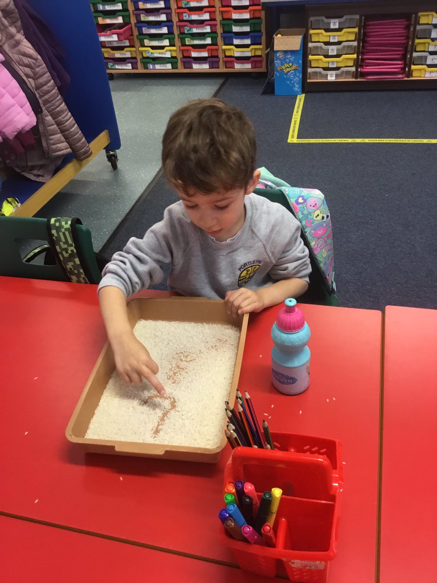 Portyschool's tweet photo. P1 enjoyed practising letter formation in different ways last week. #activestations #letterformation https://t.co/6FaiQjT9Wf