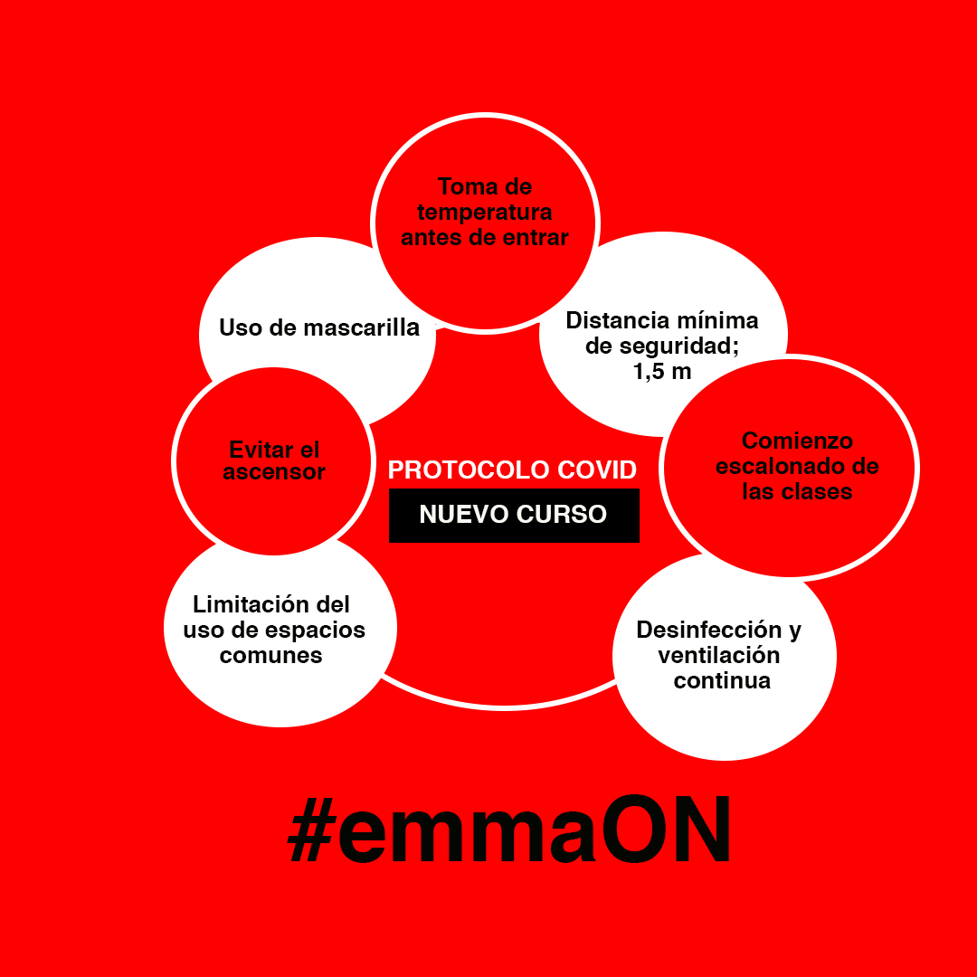 Alumn@s, profesionales e instalaciones se adaptan al nuevo curso. ⚡️ ¡En este post podrás ⬇️ descargarte las medidas que se han implantado! ▶ bit.ly/emmaon