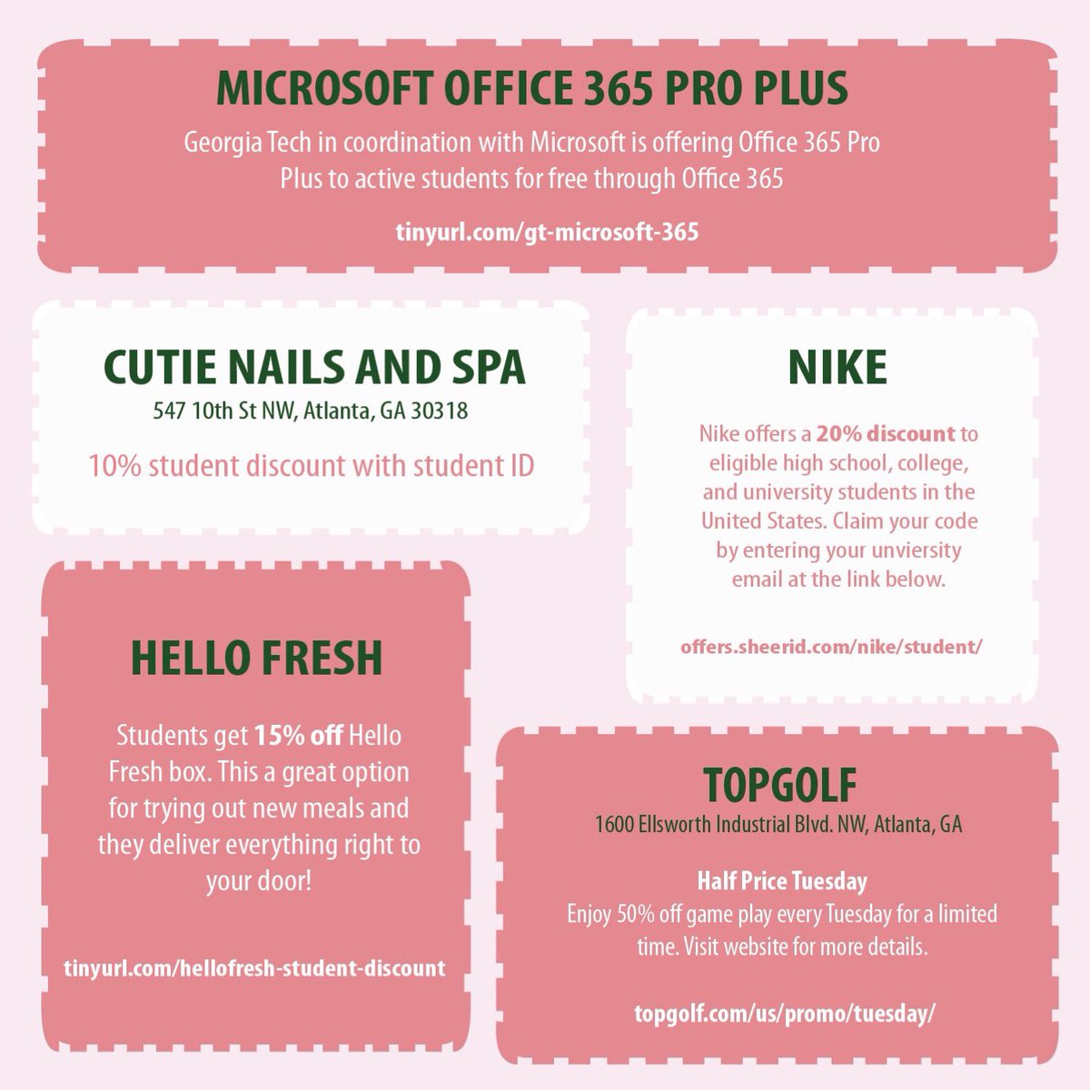 NuBeta1908's tweet photo. It’s Money Monday!💵 As we wrap up this series, enjoy these deals from Microsoft, Cutie Nails and Spa, Nike, Hello Fresh, and TopGolf! As you cash in on these deals, don’t forget to practice social distancing and wear your face mask. Stay tuned for our Money Monday winner!! 🎉💵 https://t.co/n0pgjxVcBu