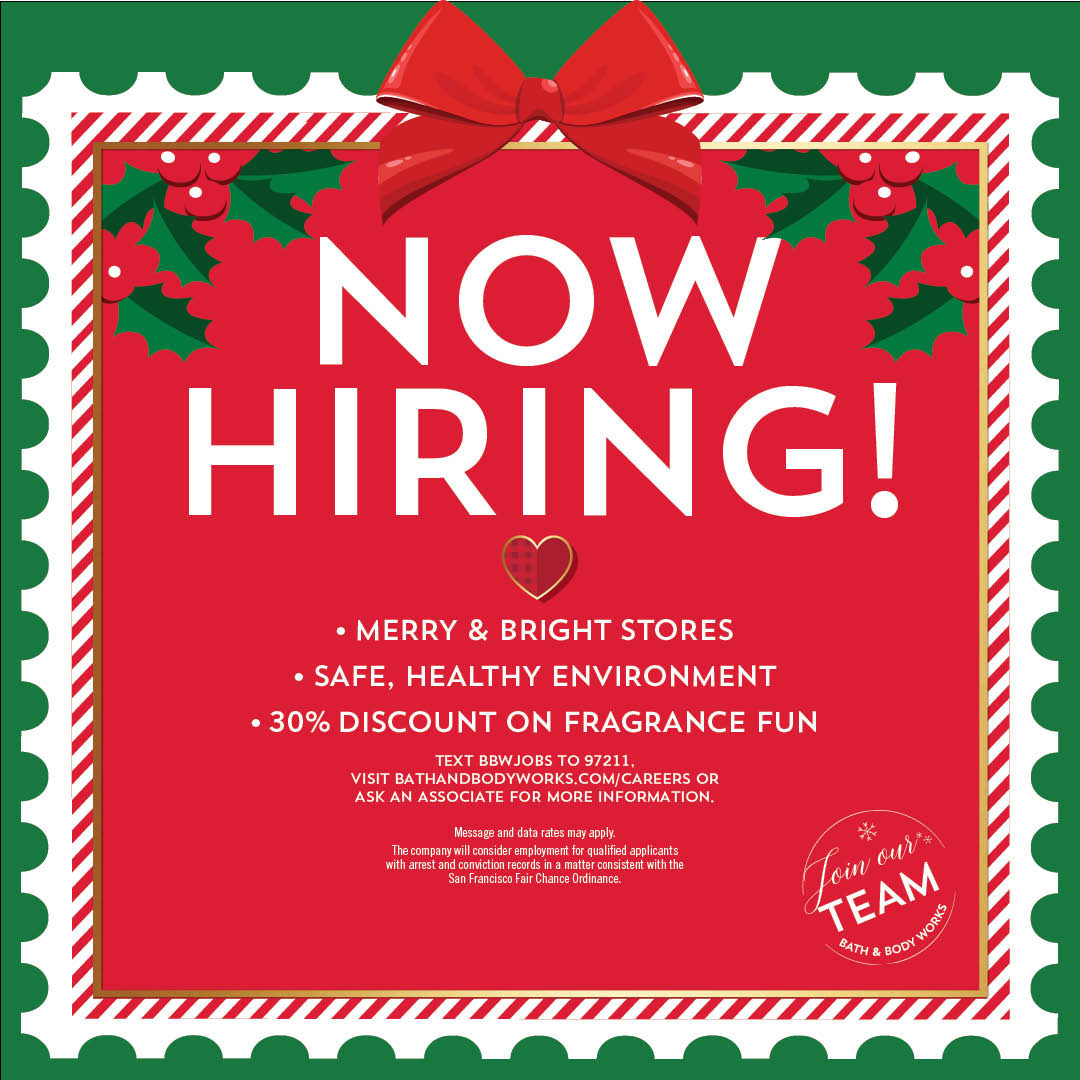 Bath & Body Works on X: Drop a 🎅 if you'd love to be on the Santa Crew  this year! It's the most wonderful time of the year because we're hiring for