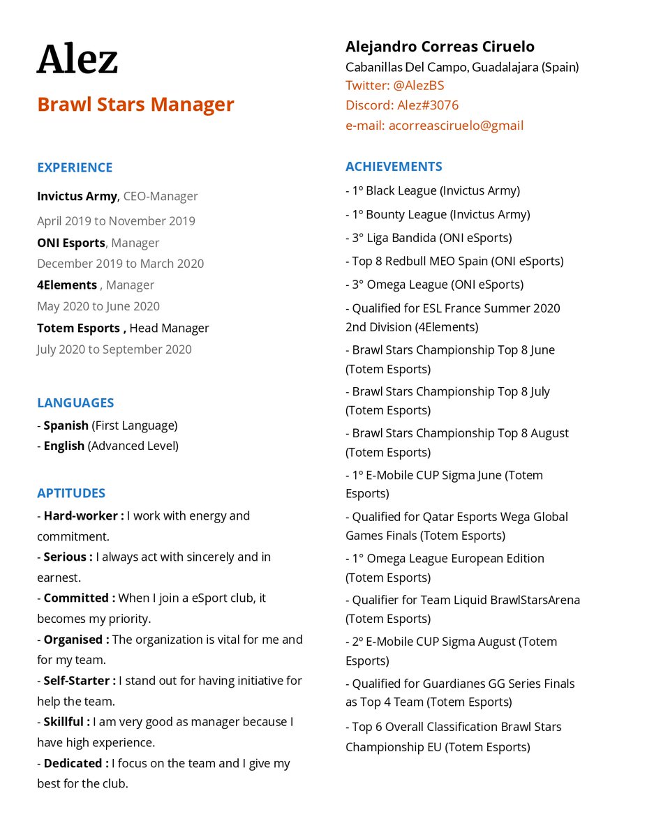 🇪🇸 Estoy F/A como manager de <a href="/Brawl_esports/">Brawl Stars Esports</a>, tengo más de un año de experiencia y busco un proyecto ambicioso y serio.

🇬🇧 I am F/A as <a href="/Brawl_esports/">Brawl Stars Esports</a> manager, I have more than a year of experience , I am looking for an ambitious and serious project.

Offers/More Info MD📩