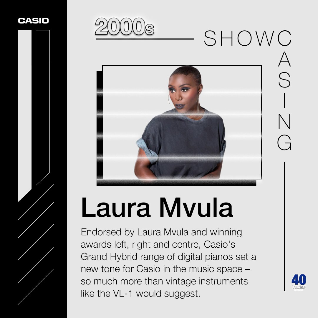CasioMusicUK's tweet photo. โจ Showcasing: Laura Mvula
Casio became a firm favourite with artists bringing classical soul and jazz sounds into a modern context, like Laura Mvula did. ๐น The Grand Hybrid was endorsed by Laura, which set a new tone for Casio in the music space. #Casio40 https://t.co/3sU91MTFC7