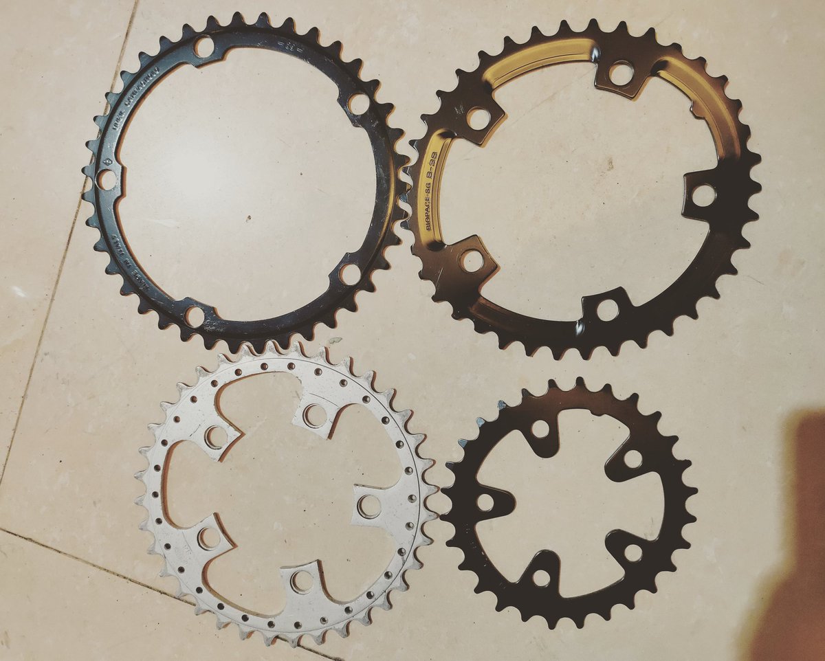 pickoshlaugh's tweet photo. WTS Chainring
Campagnolo
Strong light
Shimano 
Condition: 2nd judge by pict
Price: DM
@FnFjb
@AlcatrazTrack @fixpart16 
#fnfjb https://t.co/0LxCSlivGQ