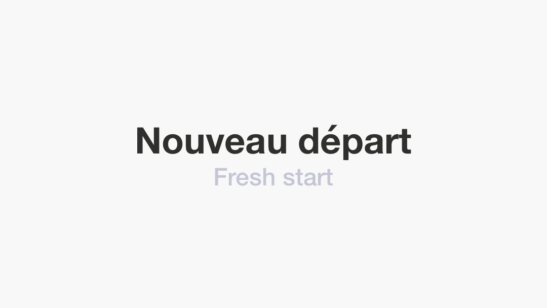 transkeyapp's tweet photo. "Nouveau départ" is French for fresh start. Happy Monday!

#TransKey #iOSApp #MobileApps #BestApps #LanguageApp #TranslationApp #Quotes #FrenchLanguage #MondayMotivation #AppsGoneFree #AppleApps https://t.co/hpzY0hDFZQ