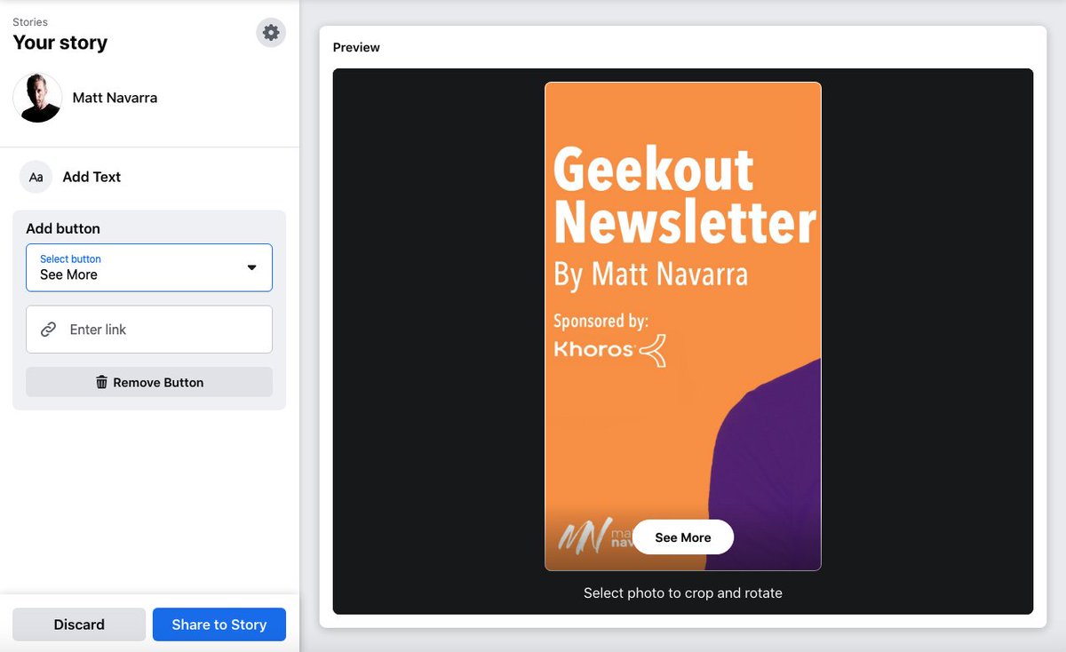 MattNavarra's tweet image. New! Facebook lets you create Stories on desktop in Creator Studio