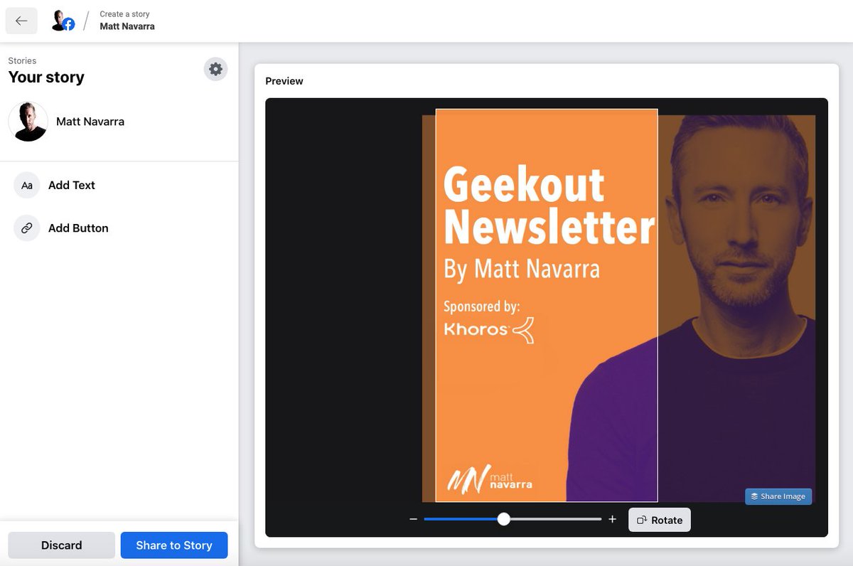 MattNavarra's tweet image. New! Facebook lets you create Stories on desktop in Creator Studio