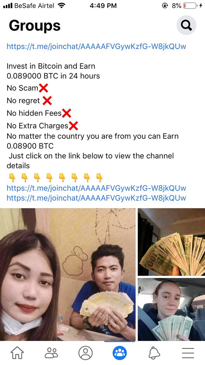 TheBlackTrust's tweet photo. We have to be careful with these most of these bitcoin platform. Most of them are #scam. Once they get a hold of your money, they disappear into thin air.
#VerifiedScam #ScamAlert #ScamReport #ScamTrend #ScamStory https://t.co/U7Z1tWtFar