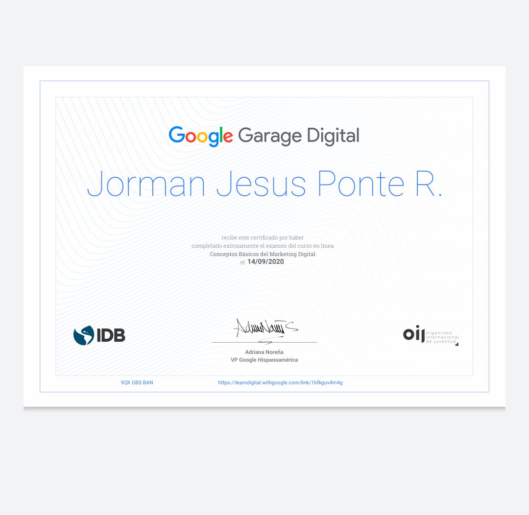 jormanponte's tweet photo. Vamos por más!
#Google #GoogleGarageDigital #MarketingDigital https://t.co/xPQmw7GZm8