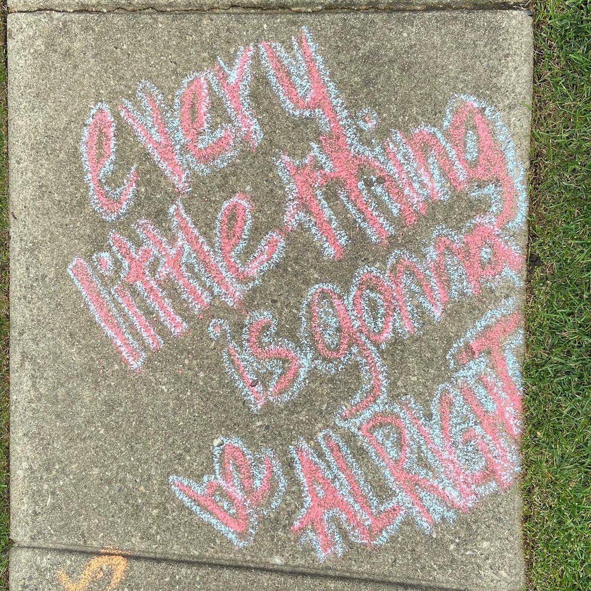 dillon_vhhs's tweet photo. I got a little excited to Chalk my Walk for Mental Wellness today!! #YRWeek and now I’m challenging @VhhsBasil @VHCounselorBB & @JuanAvila_VHHS Let’s keep it going, people! #PreventionAndWellness #MentalHealthMatters #D128Next #D128Daring #D128UnionStrong https://t.co/TdNbr8MGs2