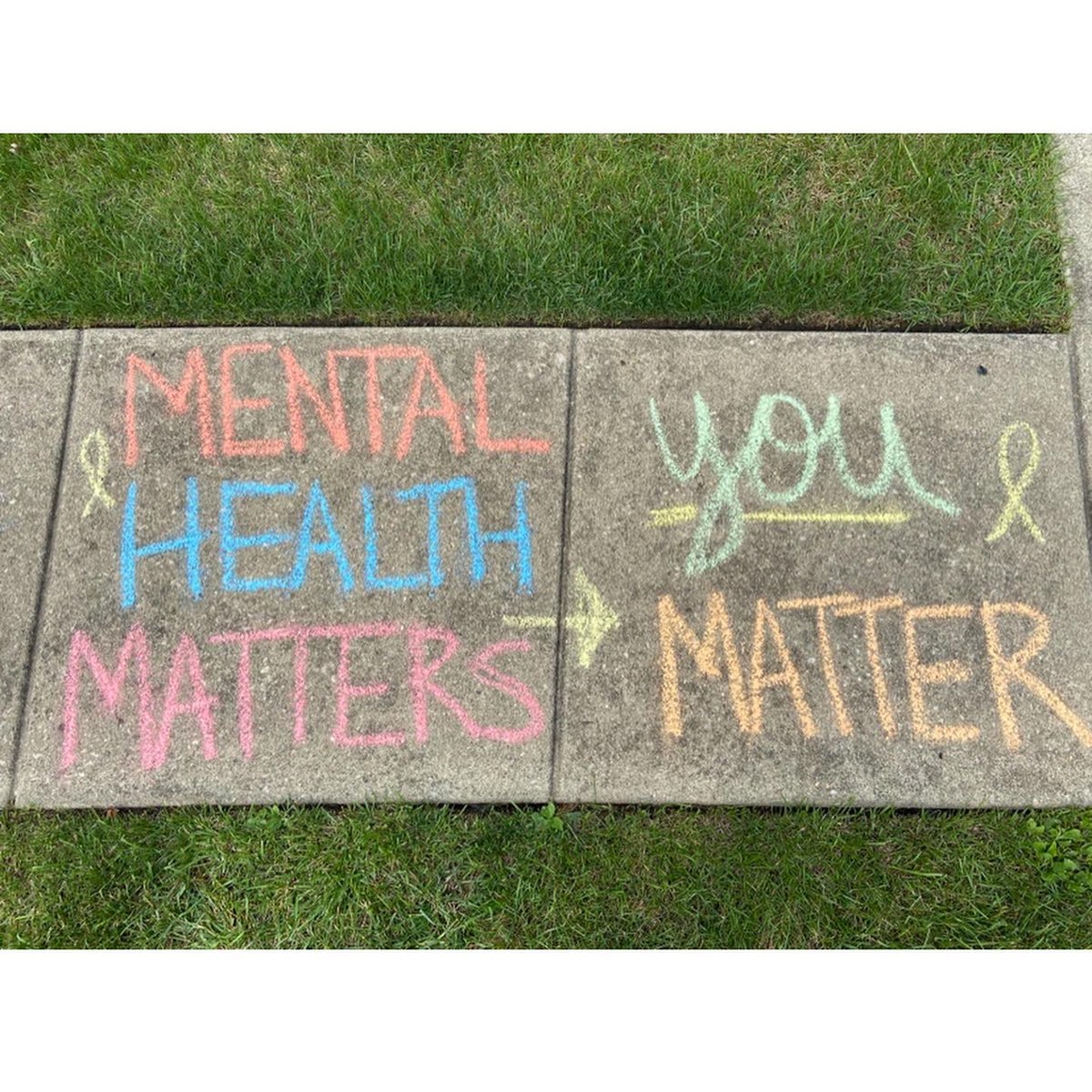 dillon_vhhs's tweet photo. I got a little excited to Chalk my Walk for Mental Wellness today!! #YRWeek and now I’m challenging @VhhsBasil @VHCounselorBB & @JuanAvila_VHHS Let’s keep it going, people! #PreventionAndWellness #MentalHealthMatters #D128Next #D128Daring #D128UnionStrong https://t.co/TdNbr8MGs2