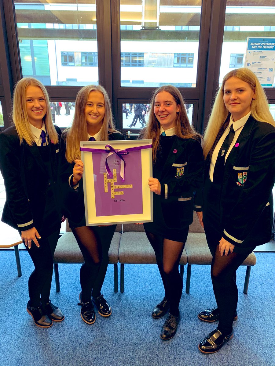 💜 The most thoughtful gift from our awesome PALM @_DHSPhysics for the Lomond Office! Lovely keepsake of our first ever captains. How lucky are our Lomond Cubs to have this dream team leading them forward?! 💜 #LoveLomond #LomondLions #PrideInDennyHigh