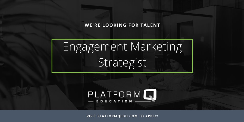 PlatformQedu's tweet photo. 🚨🚨JOB ALERT 🚨🚨 We are looking for our next Engagement Marketing Strategist! Come drive the virtualization of the student engagement process for our rapidly growing list of top flight college and university partners. 

Learn more: https://t.co/RcBQqGSQXm

#EMChat #HESM #HEmktg https://t.co/mAUs08JfeX