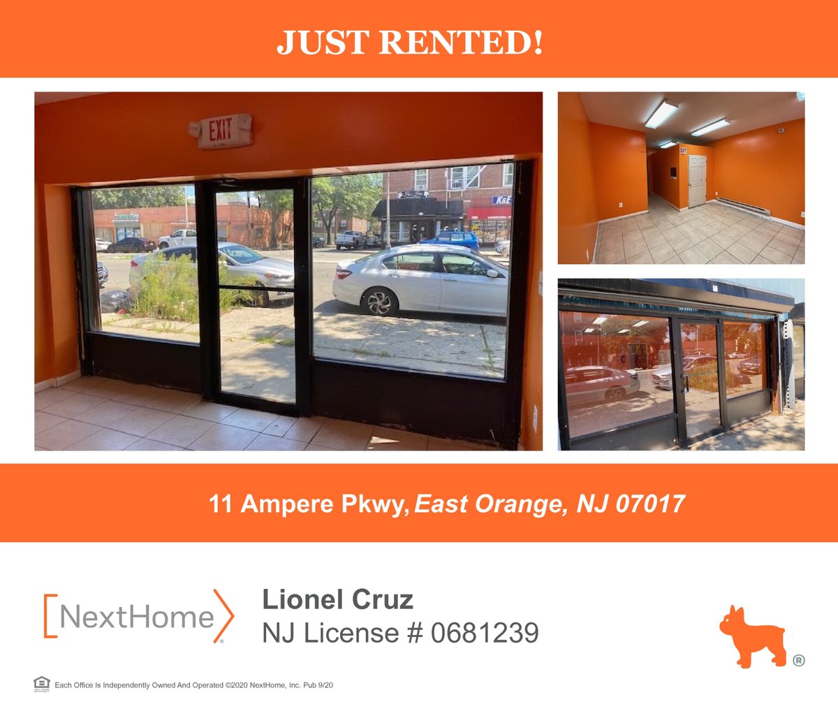 LCRealGroup's tweet photo. NextHome Prime continues to lease retail locations in East Orange, NJ! This particular tenant will be opening up a variety store in Essex County with her daughter. #NextHomePrime #CommercialRealEstate #BusinessWomen #EastOrangeNJ #RetailStoreFronts #SmallBusinessOwners https://t.co/yF1G8AYdKO