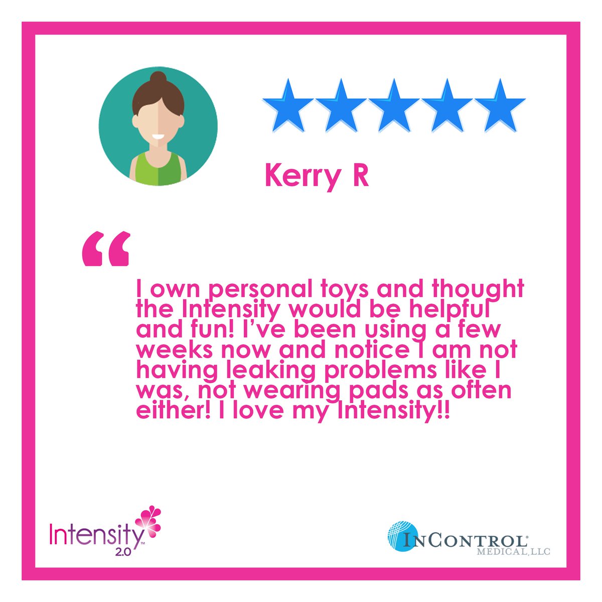 InControl_Med's tweet image. Real people, real results. Read more: 

incontrolmedical.com/shop/intensity…