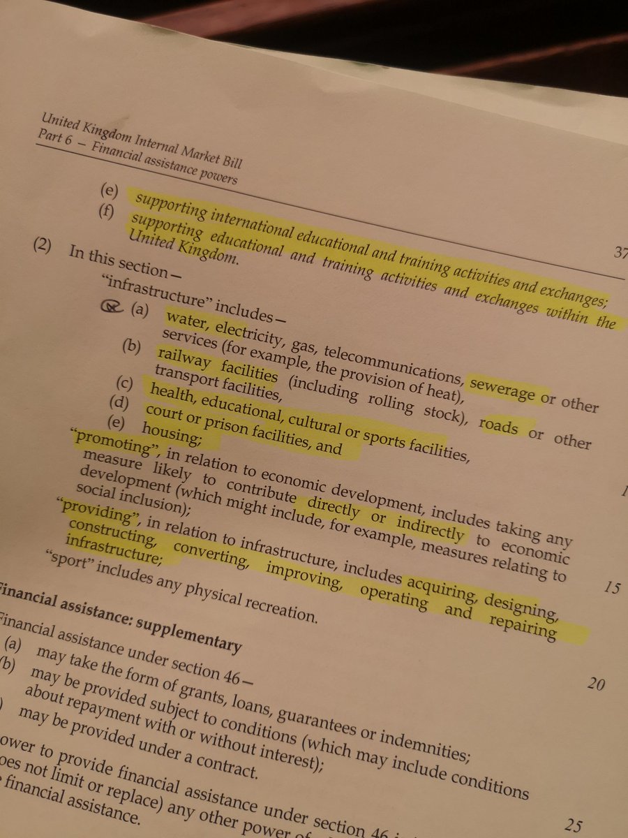 alisonthewliss's tweet photo. Michael Gove claims there's no undermining of Scottish Government powers in areas such as water or health. 

The UK Government are seeking to take back decision making powers on a range of devolved areas under Clause 46 of the UK Internal Market Bill. It's right there. https://t.co/U9zUKRMUfe