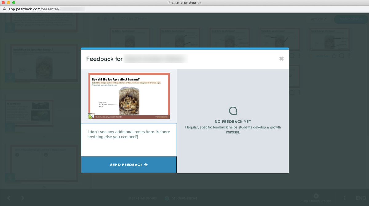 I love being able to watch my Ss working live time asynchronously on <a href="/PearDeck/">Pear Deck Learning</a> student-paced mode and give feedback as they go!
