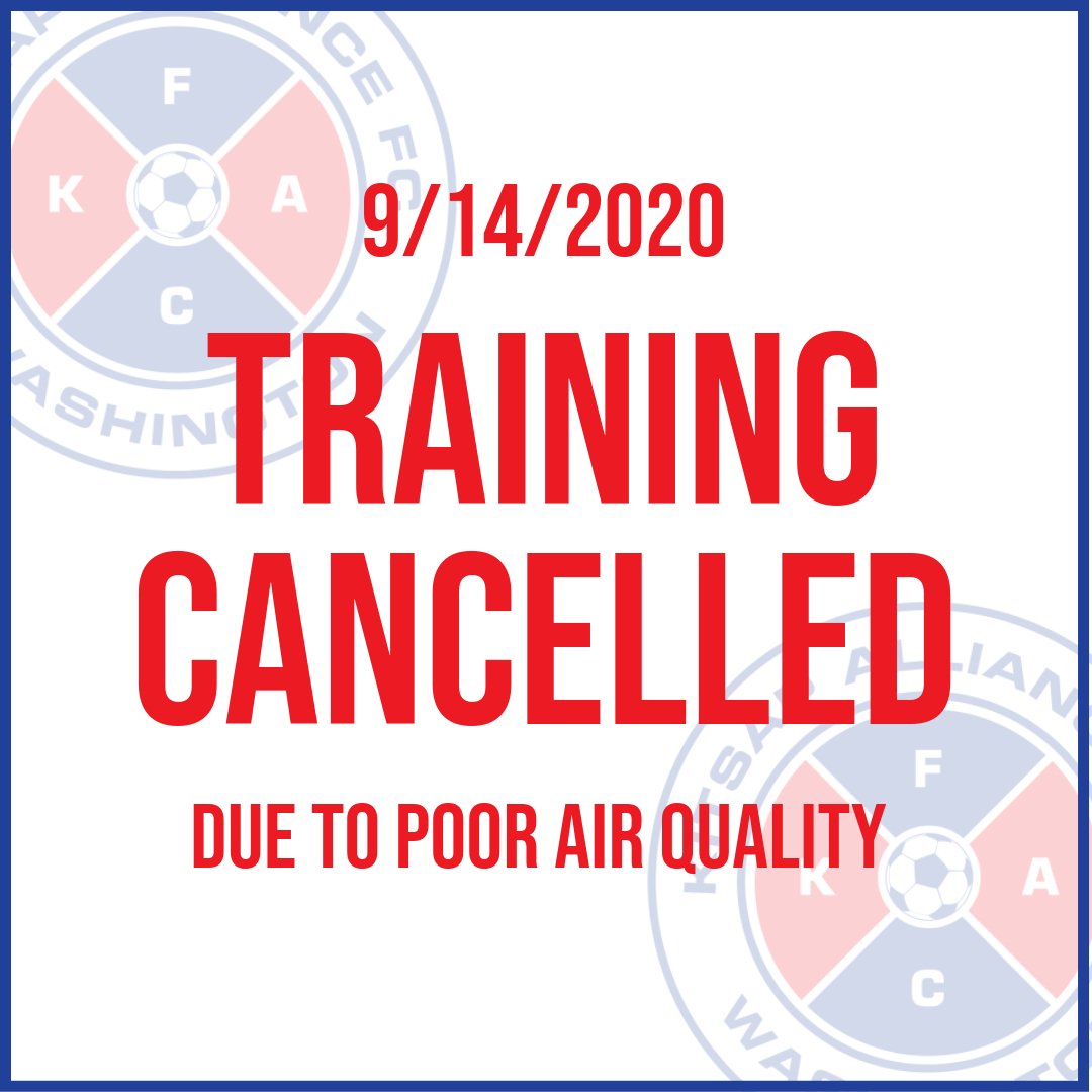 KAFCSoccer's tweet photo. Trainings are cancelled today, 9/14/2020 https://t.co/Vpb9lELLOA