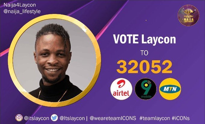 austynorbit's tweet photo. It’s has begun 💡💡
ICONS we start now!!!!!!!
SMS VOTE Laycon To 32052
Massive Voting, Non stop Voting
#NonstopVotingForLaycon
#MassiveVotesForLaycon
#VOTELayconToFinal
#AllVotesForLaycon
#BeLikeLaycon
#LayconFor85m
#BBNaija https://t.co/dzOjV2a0xT