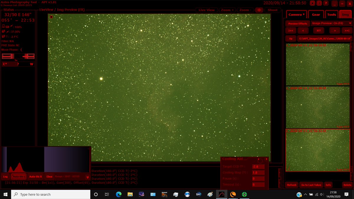 chedcheddles's tweet photo. Out this evening with the stunning NGC7000 - aka North American Nebula. https://t.co/C6YGWzge7V