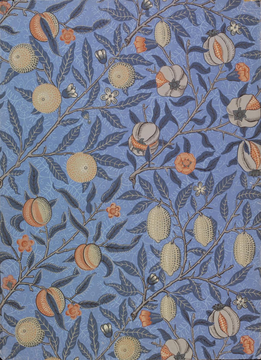 Pattern 01: "Fruit", also known as "Pomegranate", wallpaper. William Morris, 1866.Printed: Jeffrey & Co.Image: V&A