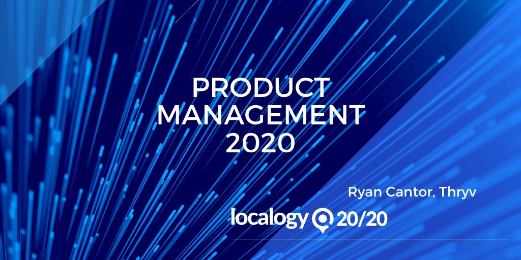 think_localogy's tweet photo. Hear from Ryan Cantor of @Thryv at #Localogy2020 for a conversation about the challenges that product management leaders are overcoming as they build and release products that solve the real customer needs of today and the years to come.

https://t.co/QLY5hBPBiD https://t.co/mwLeoA0MQa