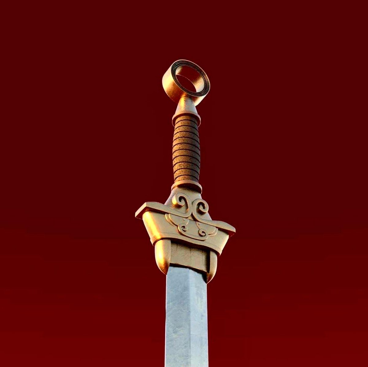 simmikmatharu's tweet photo. Here’s a speed model of Mulan’s Sword from the cartoon version of the film 🎥🗡🌺 #Mulan #3dart #art #artist @Disney @DisneysMulan https://t.co/3F7BLnoVqp