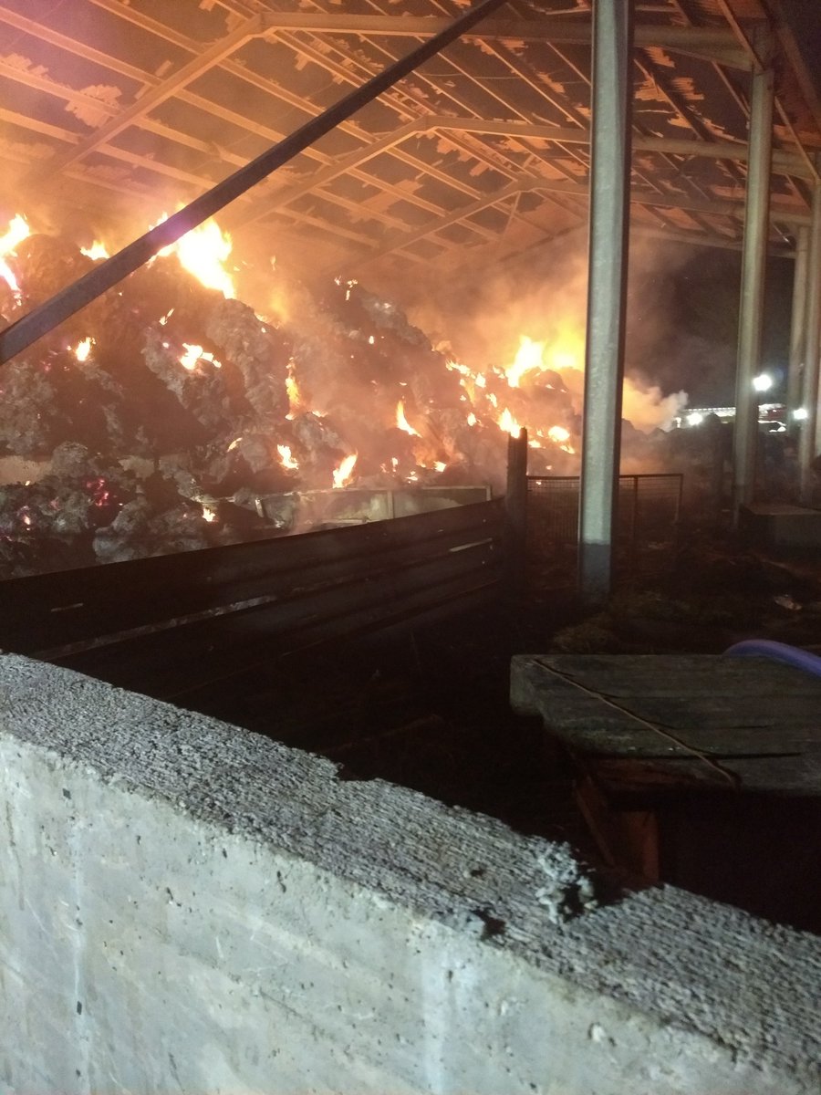 Crews from all over HWFRS dealing with a large agricultural building fire tonight.