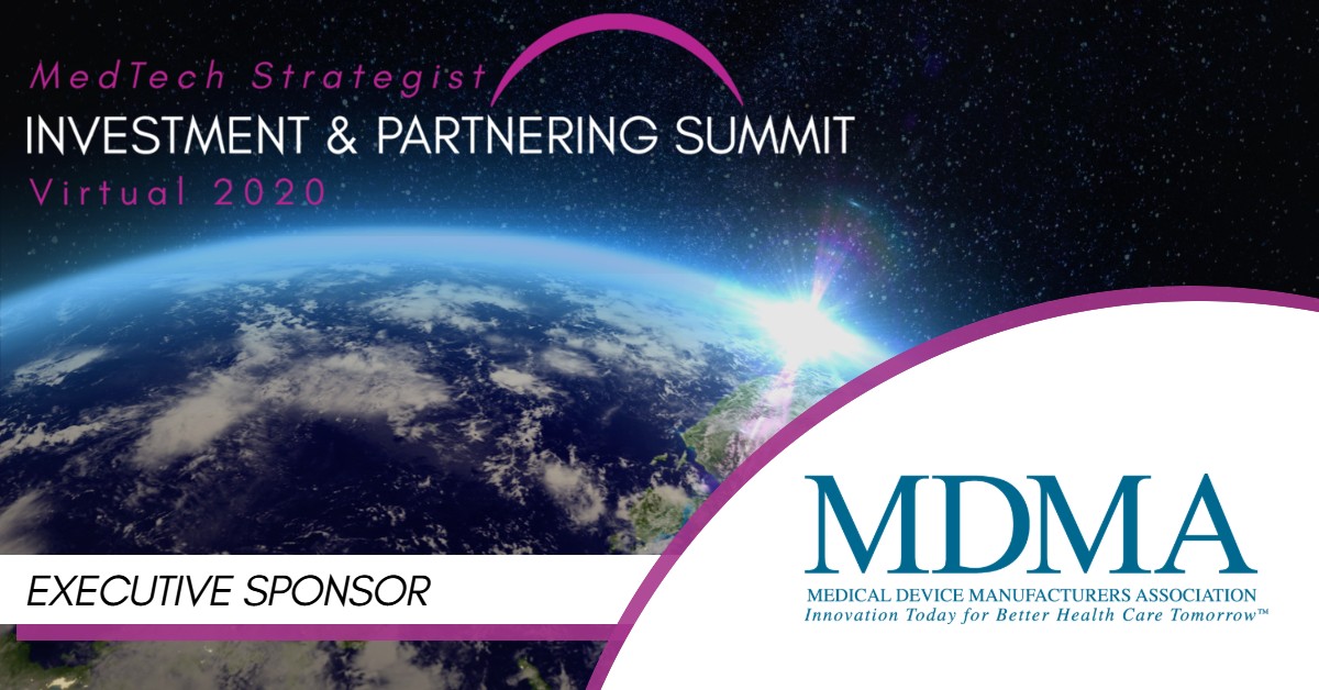 MedTechStrat's tweet photo. For almost 30 years, MDMA has been the voice for medical technology innovation. We are honored to have 
@medicaldevices (MDMA) as executive sponsors of our upcoming Investment &amp; Partnering Summit – Virtual 2020.  Register at https://t.co/2mARnheEuv
#VirtualSummit20 https://t.co/XhNdGYGTzj