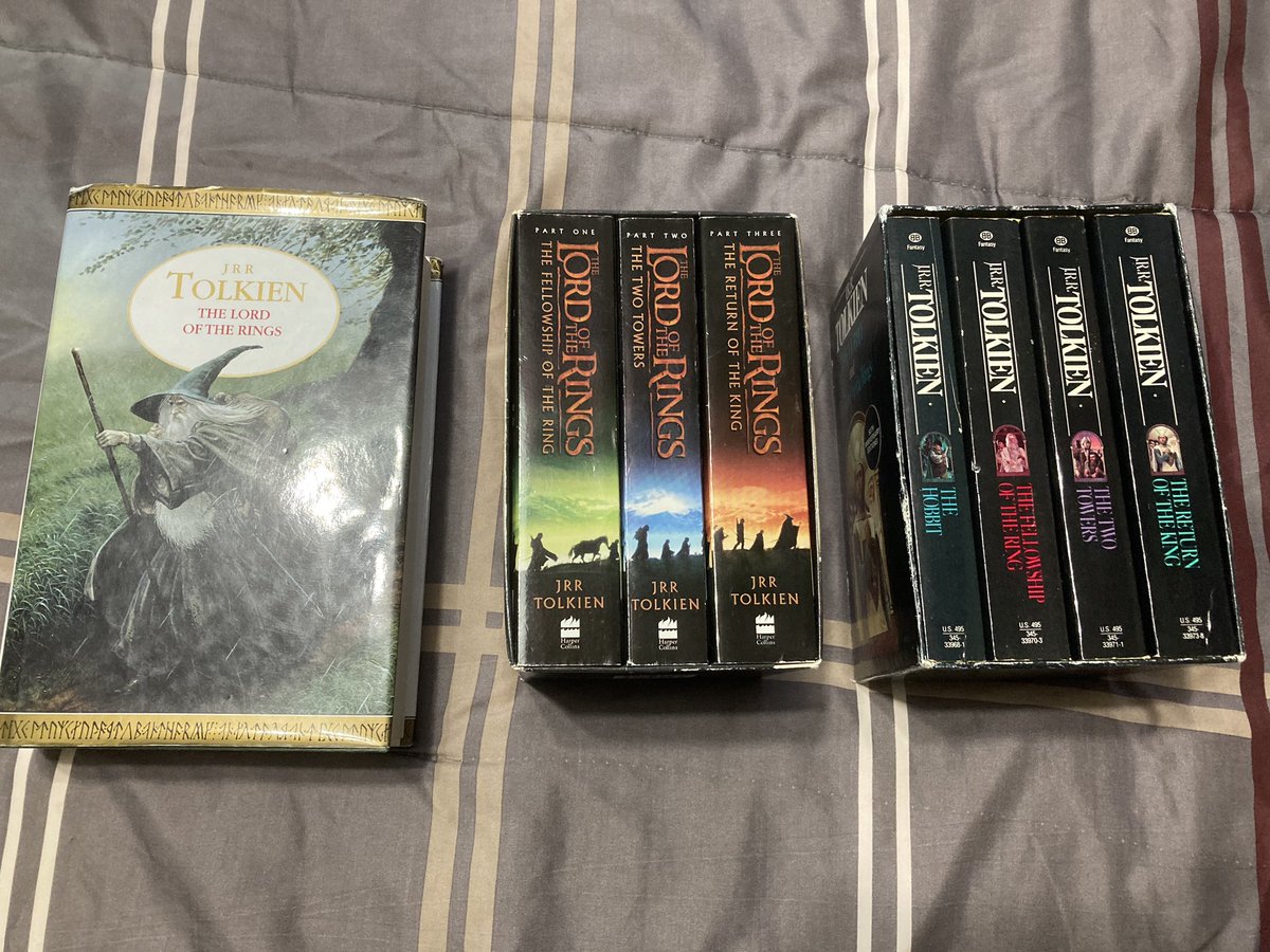  #TolkienEveryday Day 51A few copies of LoTR I grabbed over the weekend!