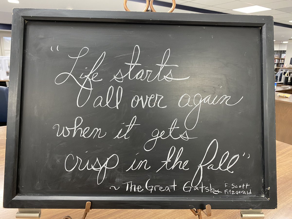 Ms. Nicole Junjulas (@msjengmhs) on Twitter photo Oh, F. Scott...somehow this is more true this fall than ever before! Thanks for the inspiration <a href="/Chiefs_Library/">Chiefs_Library</a>! Oh, F. Scott...somehow this is more true this fall than ever before! Thanks for the inspiration <a href="/Chiefs_Library/">Chiefs_Library</a>!