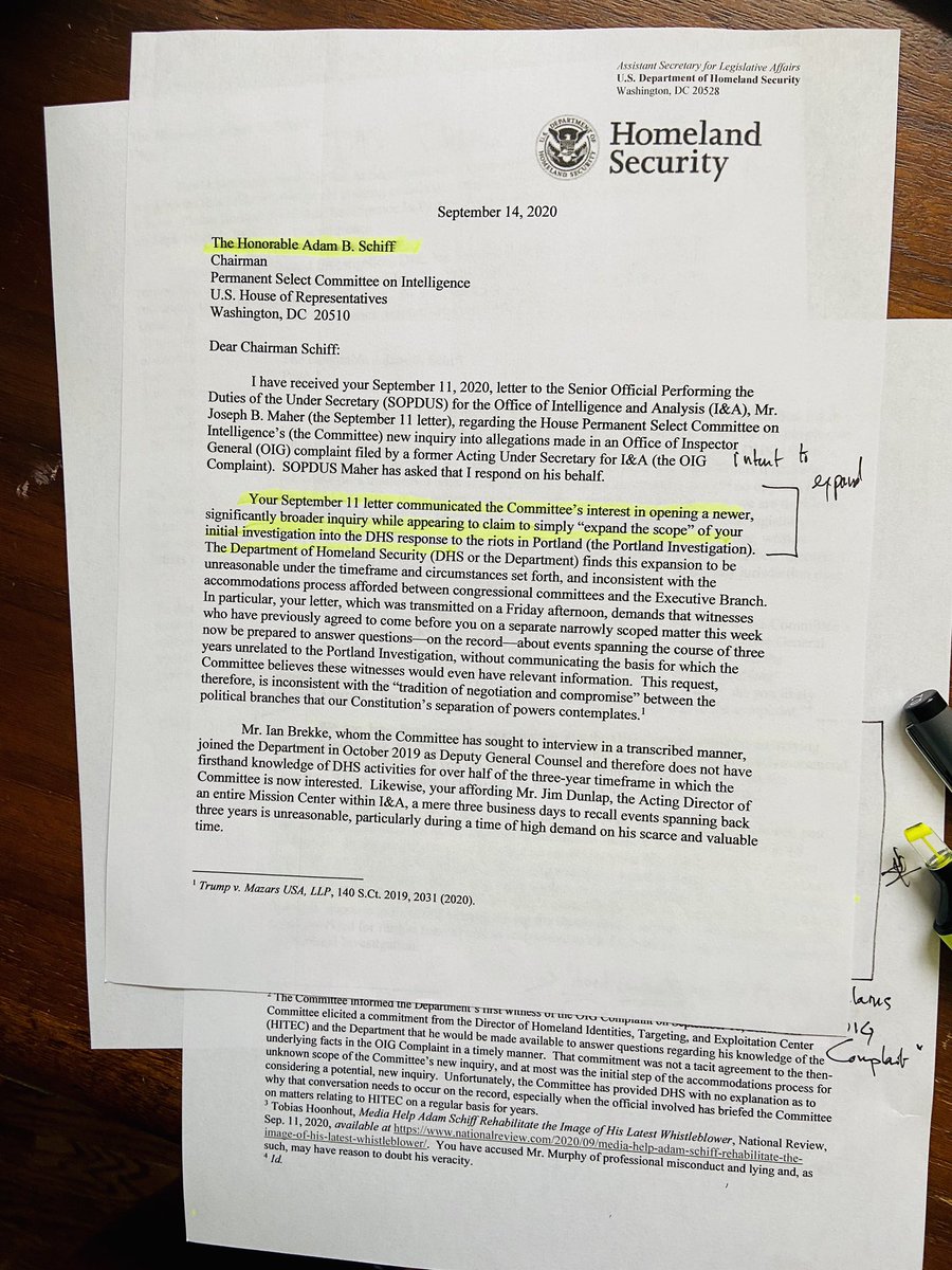 BREAKING  #Whistleblower  @CBSNews has obtained DHS response to Chairman Schiff  @HouseIntel includes Whistleblower complaint from former Acting Under Secretary for Intelligence & Analysis Brian Murphy. WHY IT MATTERS: DHS tells house committee emails between Murphy + his colleagues