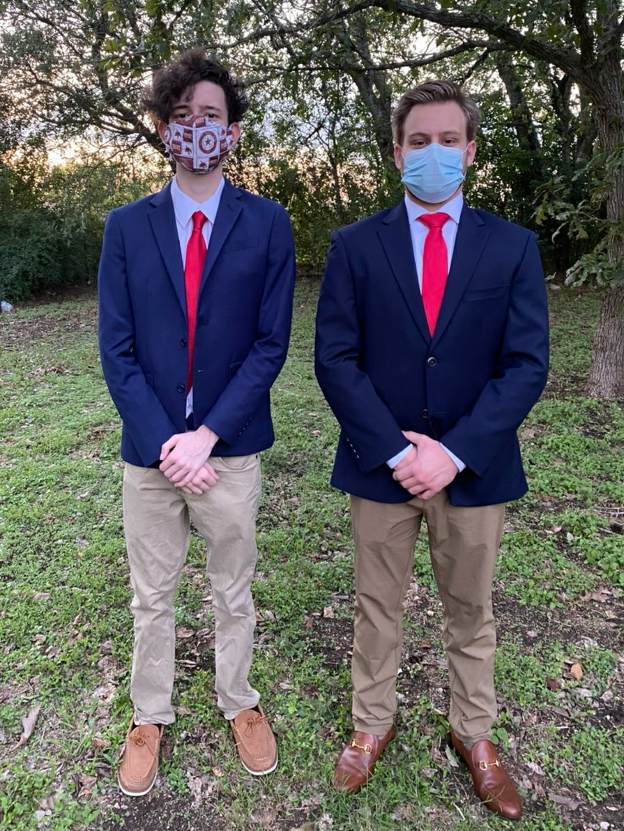 Everyone give a warm welcome to the newest brothers of Theta Chi, Burke and Reagan! Burke (on the left) is a Freshman from Houston and Reagan (on the right) is Sophomore from Boerne. We're looking forward to having a lifelong brotherhood with them!