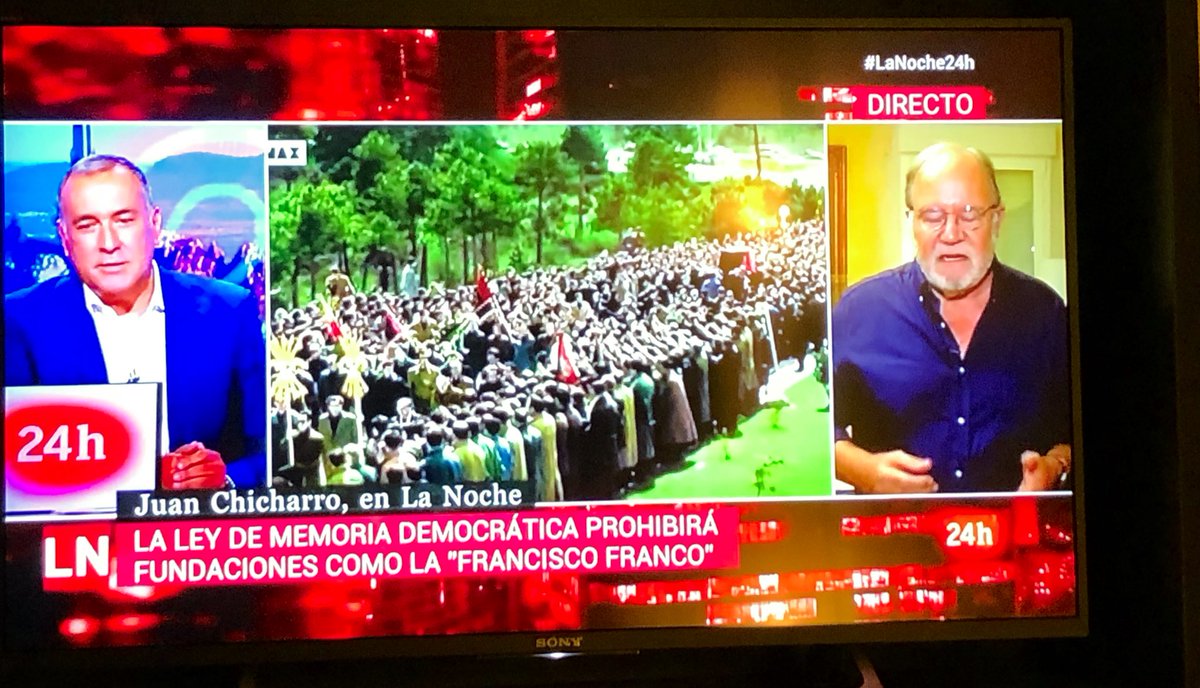 Prou <a href="/24h_tve/">24h</a> , de donar el micro al feixisme!

A Espanya mai s’ha volgut criminalitzar l’apologia del franquisme.

Els que s’excusen en la “llibertat d'expressió”, no ho fan per això, sinó pel fet de considerar que el franquisme NO va ser un règim feixista assassí

#lanoche24h