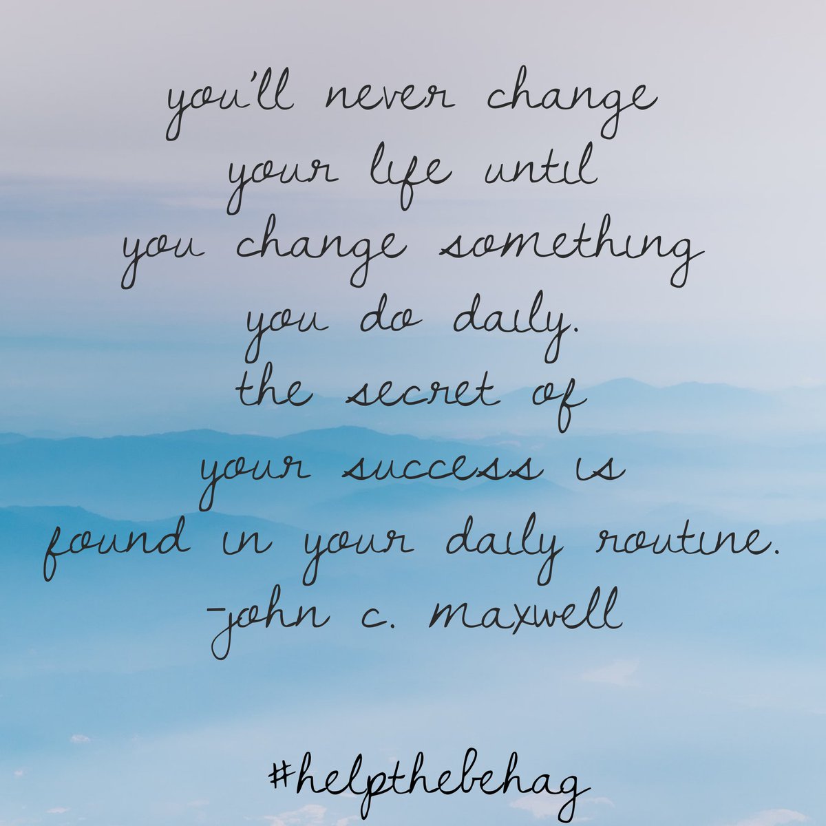 What is one habit you can change today? #helpthebehag