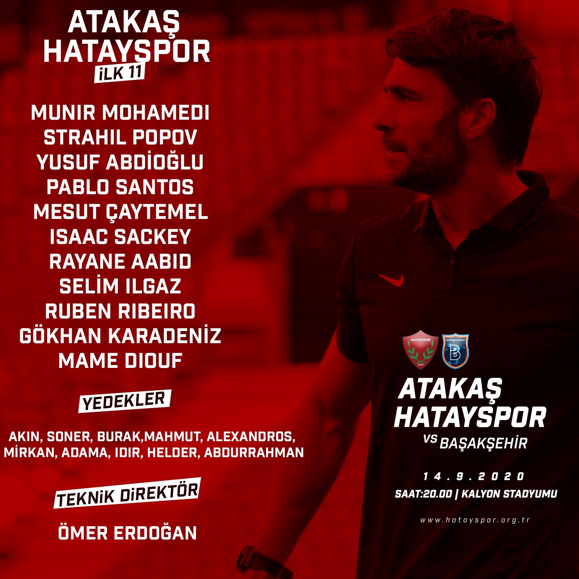 Soccer212 On Twitter Munir Mohammedi Starts For Hatayspor As They Take On Istanbul Basaksehir In Their Start Of The 20 21 Super Lig Campaign Kick Off At 7 Pm Https T Co Uiuwgytja2 munir mohammedi starts