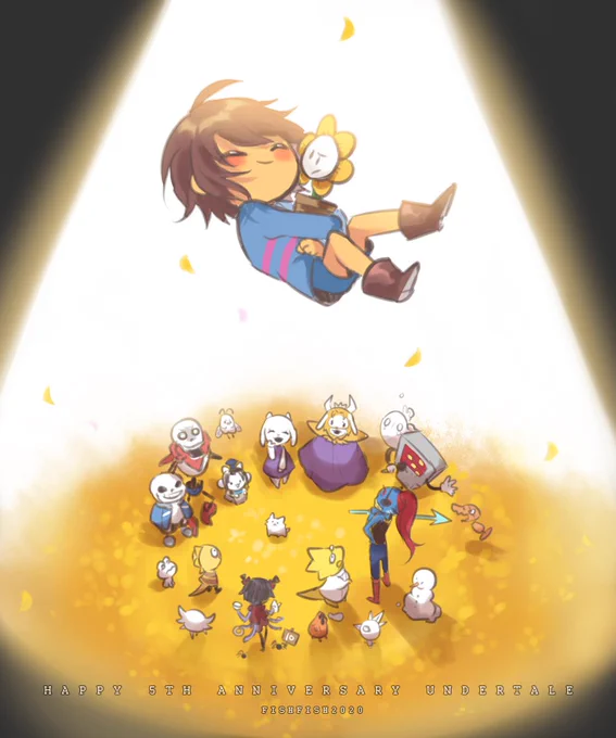 ❤️*You are filled with DETERMINATION.
#happybirthdayundertale
#Undertale五周年記念イラスト 