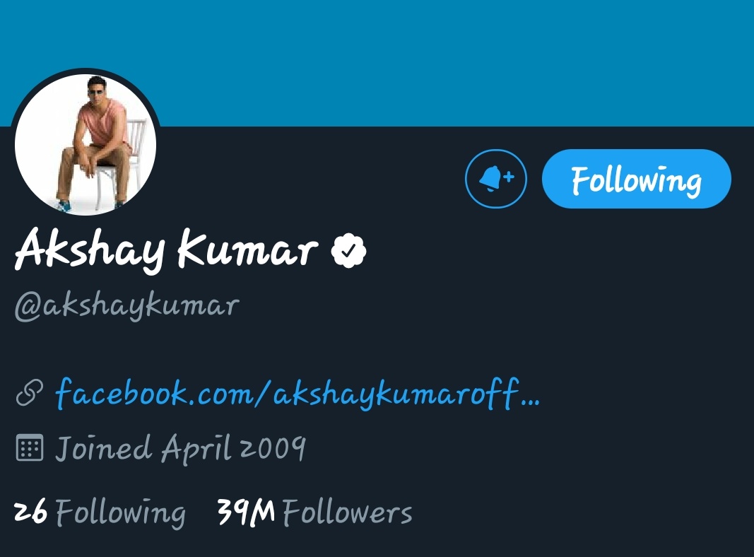 its_darkmani's tweet photo. @akshaykumar Congratulations Paaji for Strong 39 Million Tweeter followers....#AkshayKumar #Akkians #Khladi https://t.co/WLKUWJsrh7