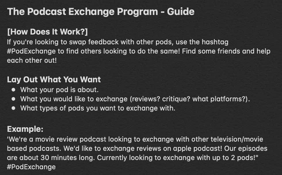 The Podcast Exchange Program (@PodProgram) / Posts / X