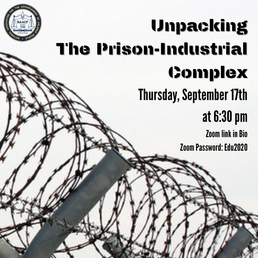 Let’s Unpack this! Join us Thursday as we discuss the Prison-Industrial Complex. The zoom link is in the bio... you don’t want to miss this! 🗣